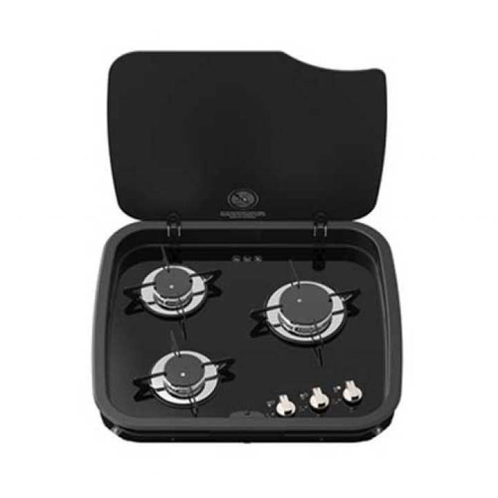 Koket 3-Brenner med glasslokk top line 169 i gruppen Husholdning & Kjøkken / Kjøkkenvasker & Kokeplater hos Campmarket (67120)