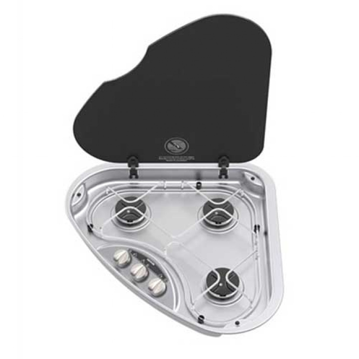 Kokeplate 3-lags med glasslokk høyre serie 330 i gruppen Husholdning & Kjøkken / Kjøkkenvasker & Kokeplater hos Campmarket (67124)