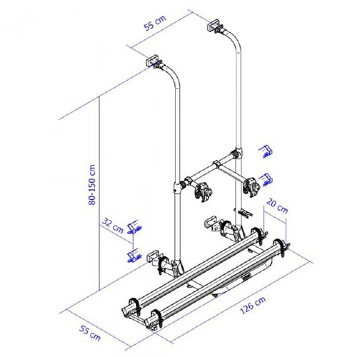 Thule Sykkelholder Sport G2 Kompakt i gruppen Campingvogn & Bobilt / Van & Plåtbiter / Chassis / Sykkelstativ hos Campmarket (67130)
