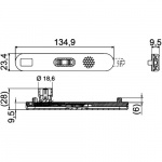 Sidomarkeringslykt Hella 12V 135x23 mm Sidomarkeringslykt Hella 12V 135x23 mm