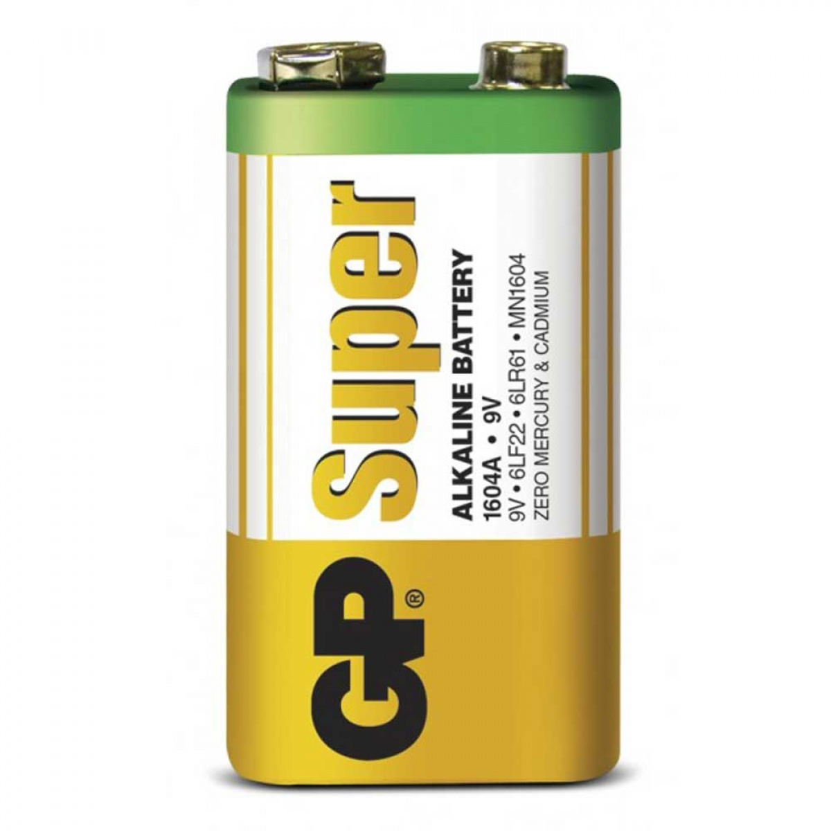 GP Batteri 9V 1-pakning i gruppen Campingvogn & Bobilt / Elektronikk / Batterier & Omformere / Batterier hos Campmarket (67696)