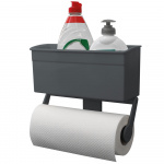 Husholdningsrullestativ og boks med sugekoppfester