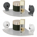 Hjørnehylle med sugekoppfester