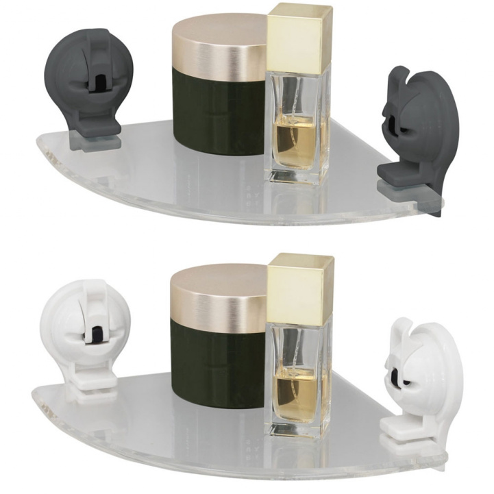 Hjørnehylle med sugekoppfester i gruppen Vann & Sanitær / Baderomsartikler hos Campmarket (67719)