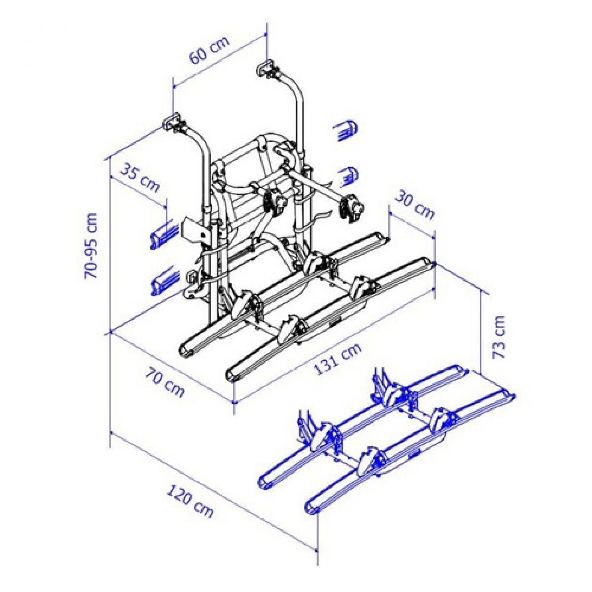 Thule Lift V16 Elite Sykkelholder i gruppen Campingvogn & Bobilt / Chassis / Sykkelstativ / Vegghengt hos Campmarket (67741)