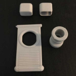 Rullegardin med håndtak grå Rullegardin med håndtak grå