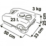 Avløpstank 23L med hjul