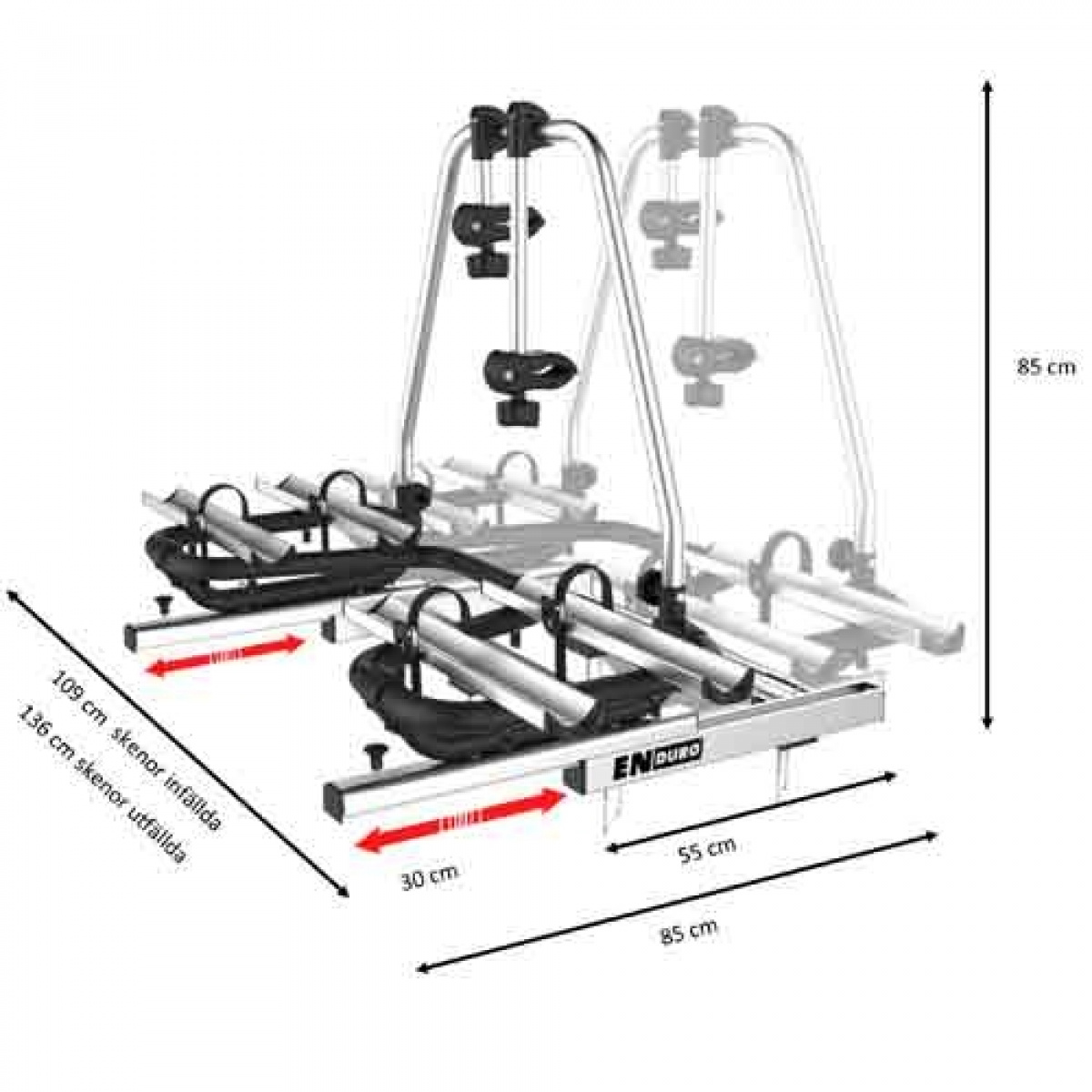 Enduro Sykkelholder BC260 For Campingvogn i gruppen Campingvogn & Bobilt / Chassis / Sykkelstativ / Dragbalk hos Campmarket (68514)