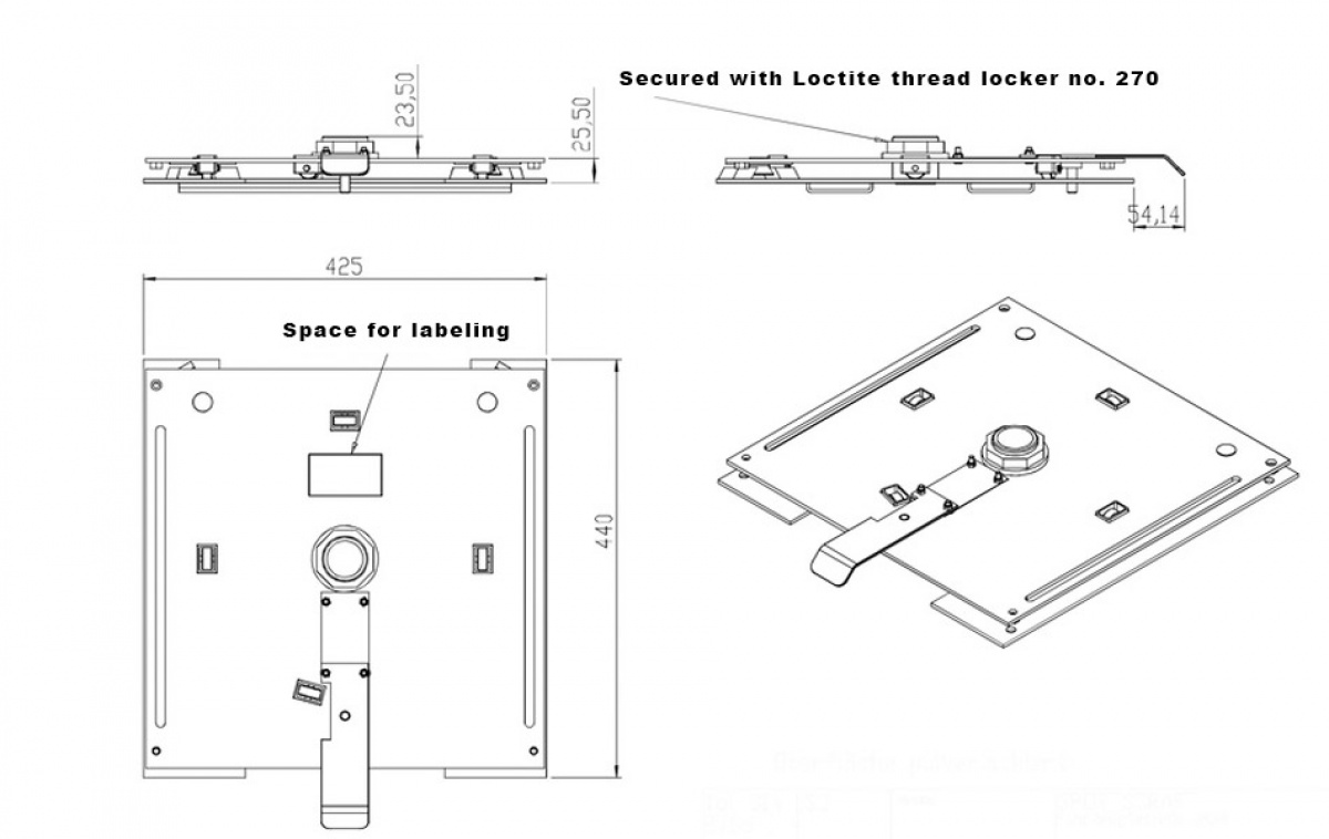 Vridplate VW T5/T6 Passasjerside i gruppen Campingvogn & Bobilt / Chassis / Vridplater hos Campmarket (68572)