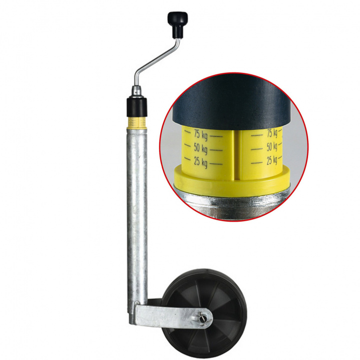 Støttehjul Winterhoff med vekt i gruppen Campingvogn & Bobilt / Chassis / Støttehjul hos Campmarket (68646)