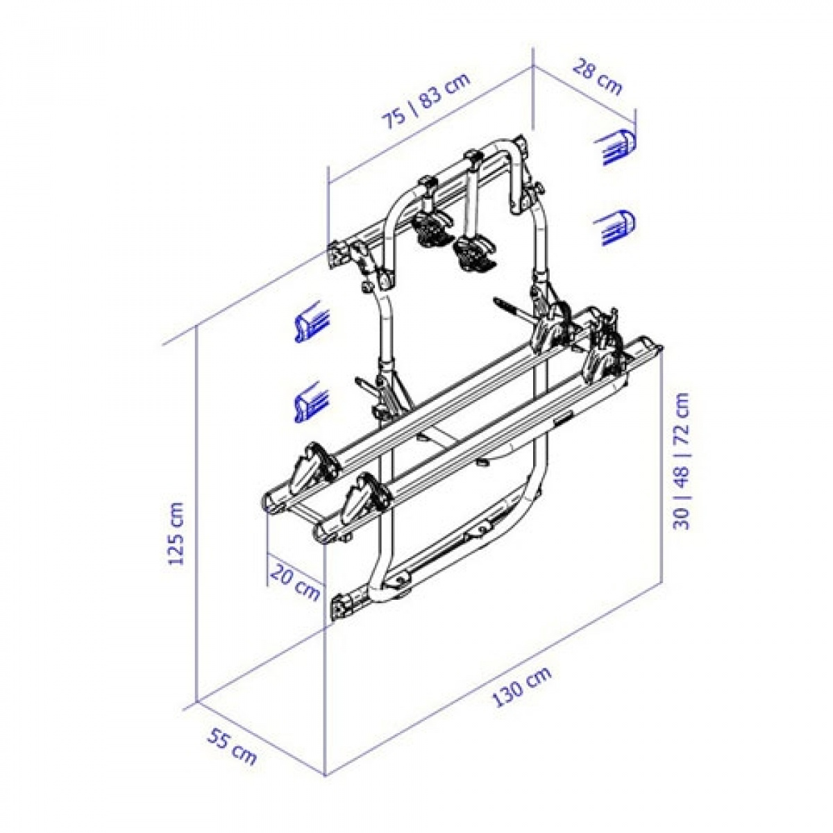 Thule sykkelholder Elite Van XT Black i gruppen Campingvogn & Bobilt / Van & Plåtbiter / Chassis / Sykkelstativ hos Campmarket (68738)