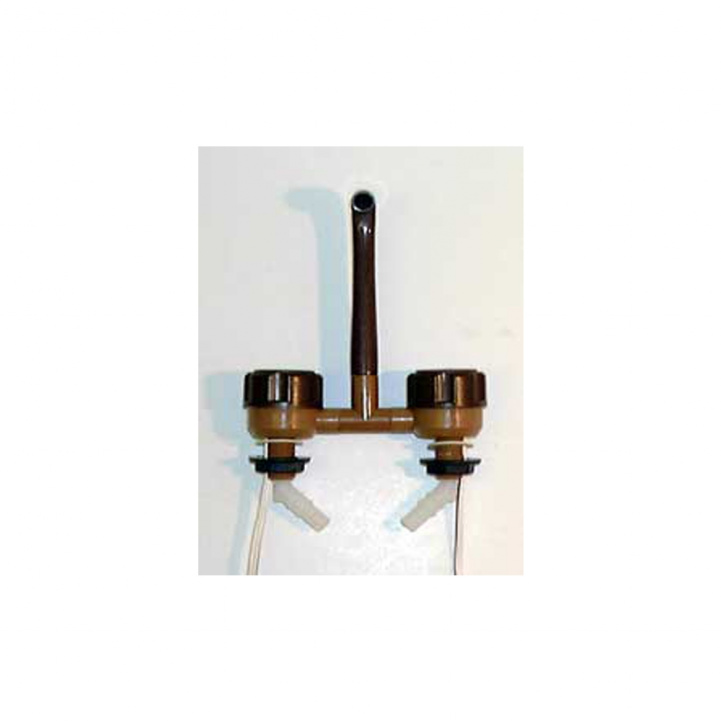 Novo dobbelkran brun i gruppen Vann & Sanitær / Vann / Vannkraner / Kaldt & Varmt vannkraner hos Campmarket (68834)