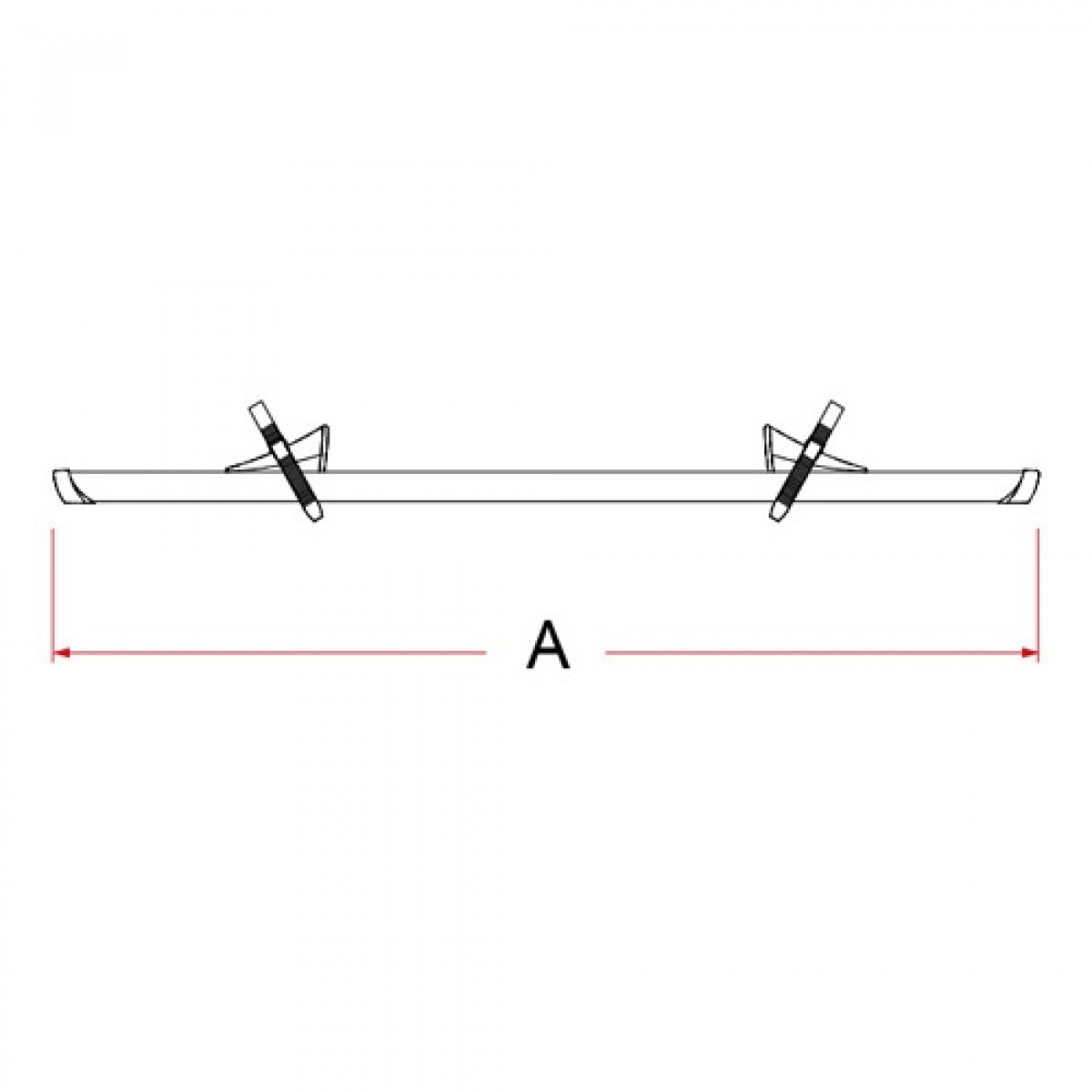 Fiamma Rail Premium XL Anodisert i gruppen Campingvogn & Bobilt / Chassis / Sykkelstativ / Tilbehør hos Campmarket (69123)