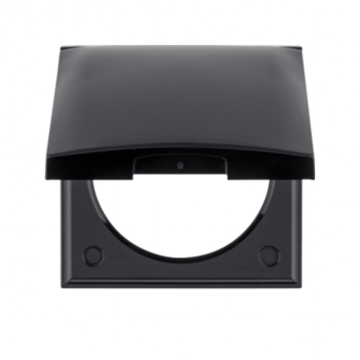 Berker Integro Ram Med Lås Blanksvart i gruppen Campingvogn & Bobilt / Elektronikk / Strømbryter & In/Utgang / Rammer hos Campmarket (69189)