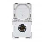 12V Uttak Med Lokk Hvit