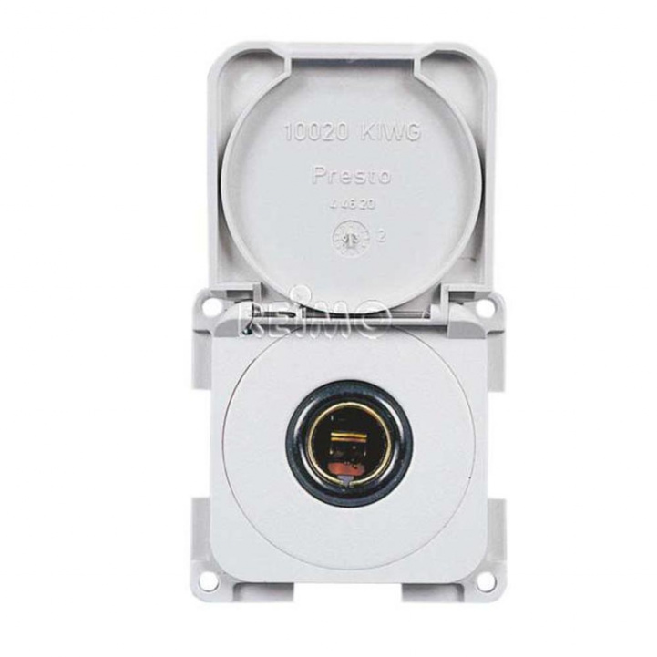 12V Uttak Med Lokk Hvit i gruppen Campingvogn & Bobilt / Elektronikk / Strømbryter & In/Utgang / Uttak 12V hos Campmarket (69208)