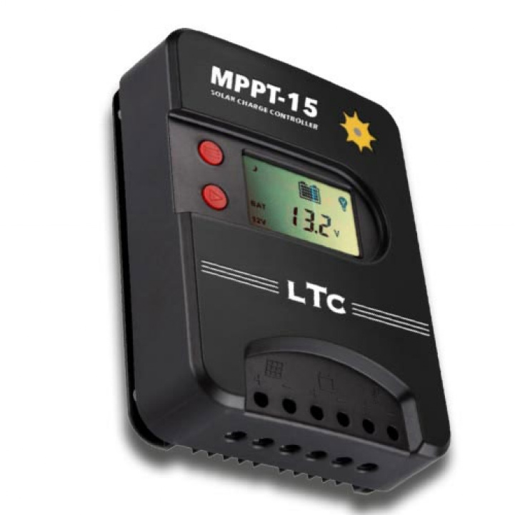 LTC Regulator MPPT 15AMP Med Display i gruppen Campingvogn & Bobilt / Elektronikk / Solpaneler / Solcelleregulatorer / MPPT hos Campmarket (69514)