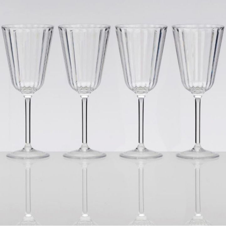 Vinglass Crystal Line 280 ml 4-Pack i gruppen Husholdning & Kjøkken / Glass & Krus / Vinglass hos Campmarket (69653)