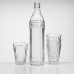 Kanne med glass Crystal Line 5 deler