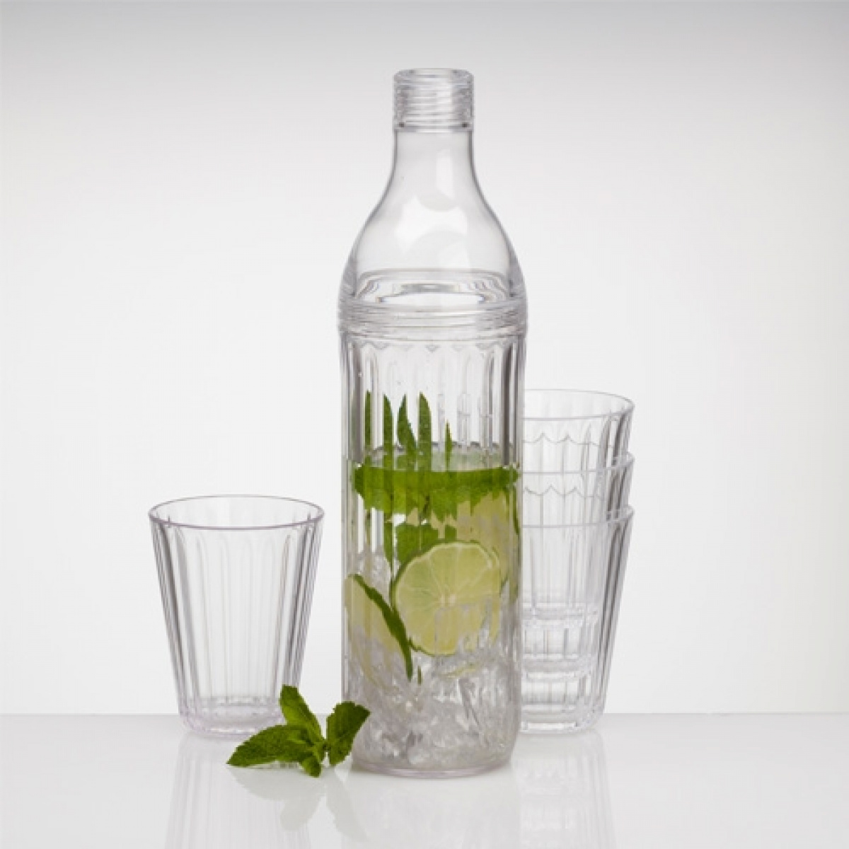 Kanne med glass Crystal Line 5 deler i gruppen Husholdning & Kjøkken / Glass & Krus / Drikkeglass hos Campmarket (69657)