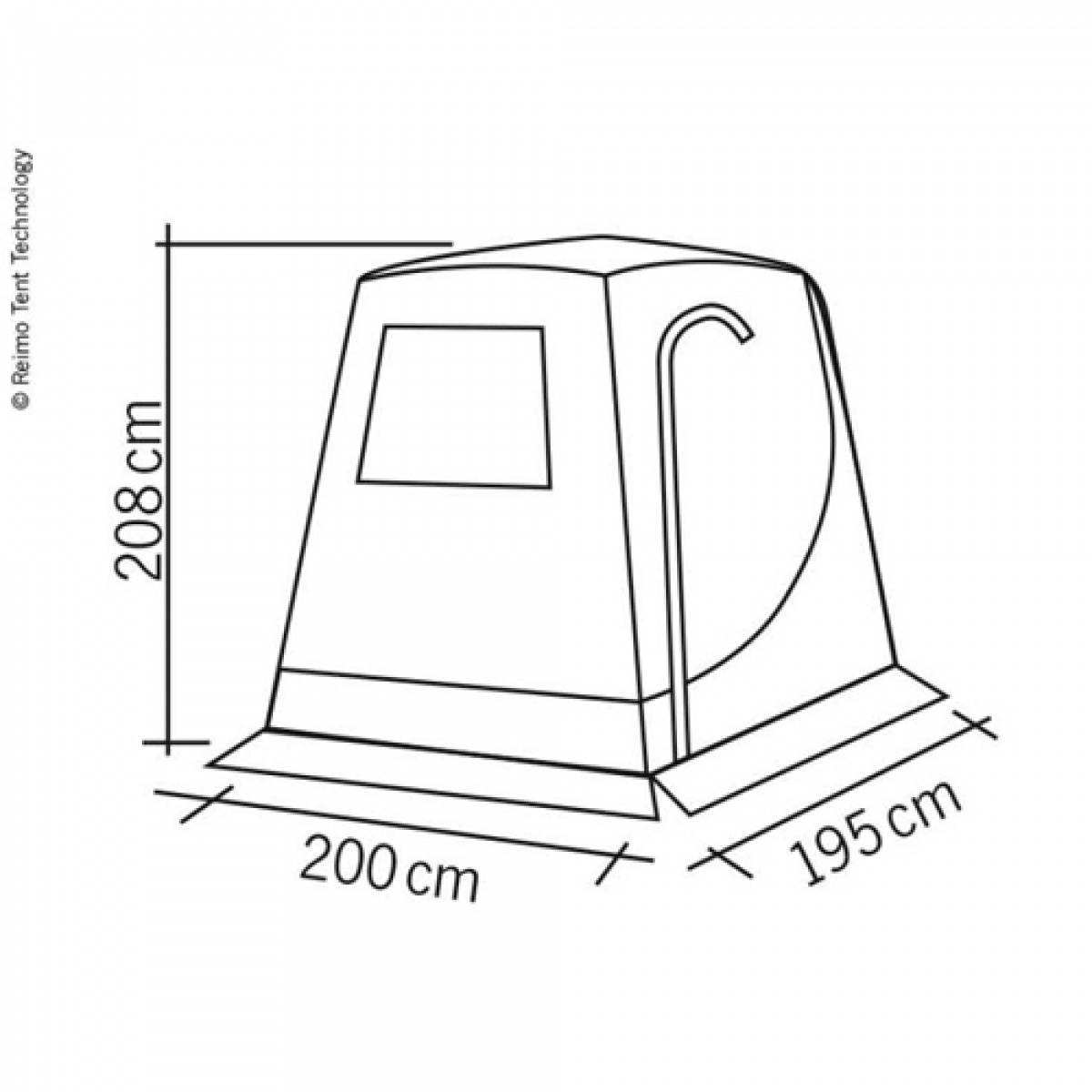 Reimo Bakgaveltelt Oppgradering Premium For VW T5/T6 i gruppen Campingvogn & Bobilt / Van & Plåtbiter / Fortelt Van / Stativtelt hos Campmarket (69937)