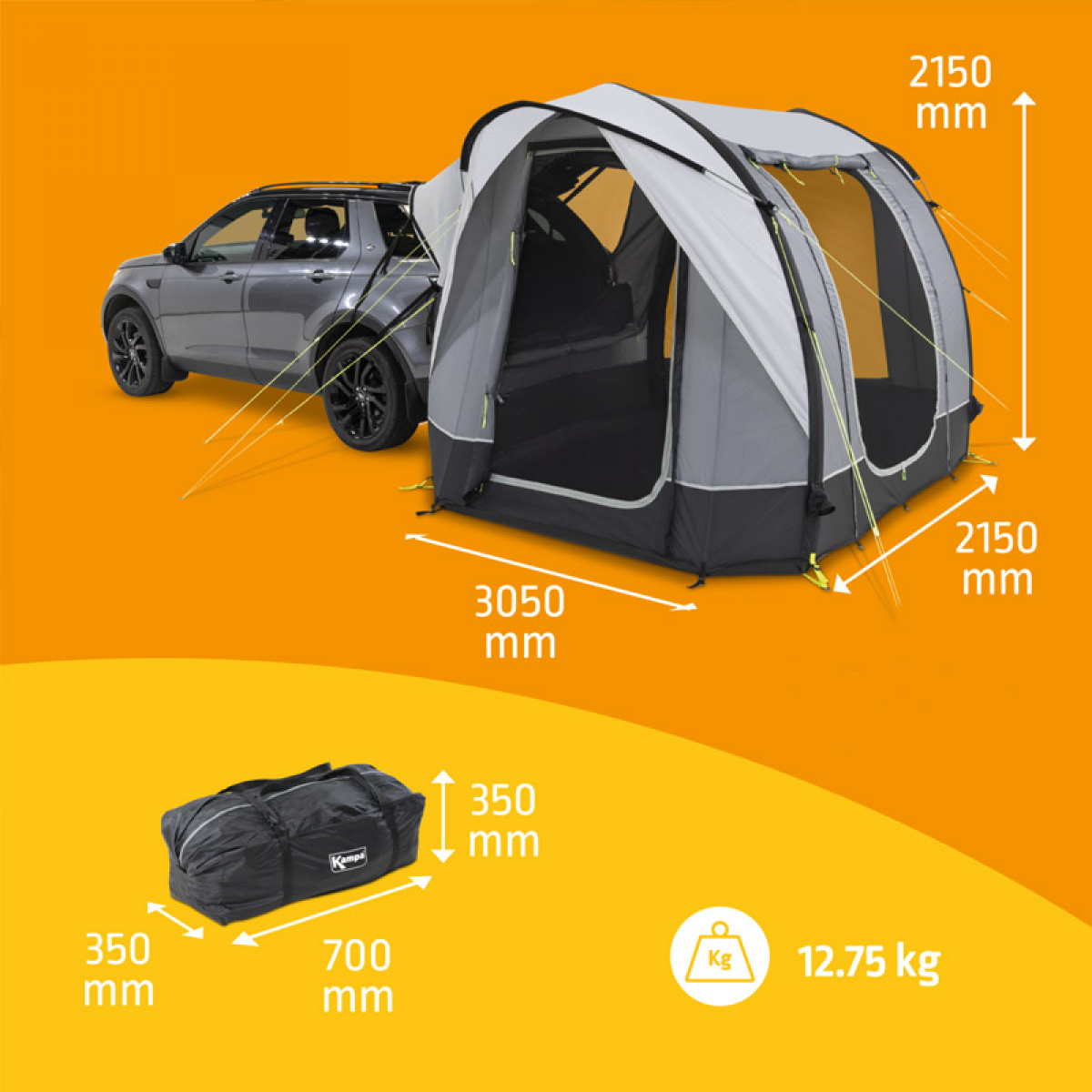 Kampa Dometic Tailgater Air 300 i gruppen Fortelt & Markiser / Øvrige Telt & Campingtelt hos Campmarket (70110)