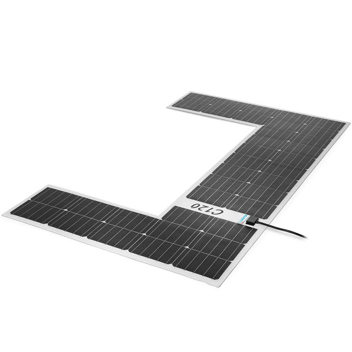 Moscatelli Solpanel Ducato 120W C-formet 1380x820 mm i gruppen Campingvogn & Bobilt / Elektronikk / Solpaneler hos Campmarket (70137)