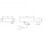 Baklykt Jokon LED 12V Transparent/rød