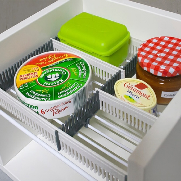 Purvario Kjøleskapsoppbevaring 8-Deler Grå/Hvit i gruppen Funnkroken / Tilbud hos Campmarket (71017)