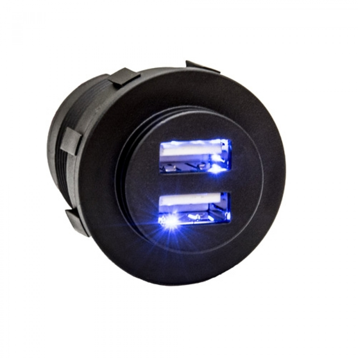 Sutars USB Uttak For Innfelling Med Belysning i gruppen Campingvogn & Bobilt / Elektronikk / Strømbryter & In/Utgang / Uttak USB hos Campmarket (71019)