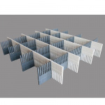 Purvario Lådförvaring 8-deler Hvit/Grå