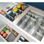 Purvario Lådförvaring 8-deler Hvit/Grå