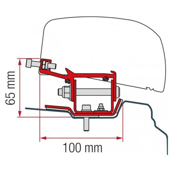 Fiamma Adapter F40 Renault Traffic L1 2014- i gruppen Campingvogn & Bobilt / Van & Plåtbiter / Markiser / Markiseadaptere / Fiamma / F35/F40-øvrige Kjøretøy hos Campmarket (71193)