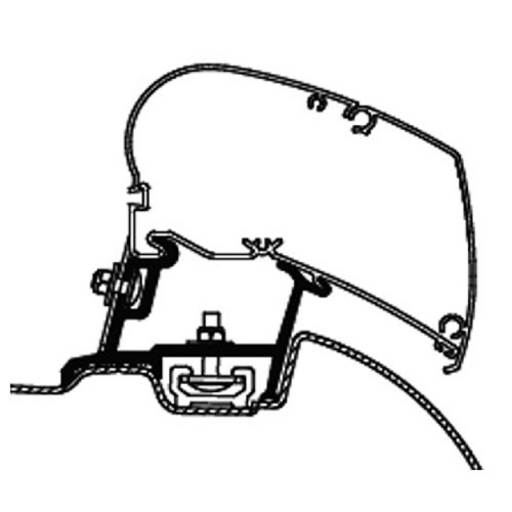 Thule Adapter Serie 6/9 Crafter/Sprinter Med OE-Track 2007-2016 i gruppen Campingvogn & Bobilt / Van & Plåtbiter / Markiser / Markiseadaptere / Thule / Håndverker/Sprinter hos Campmarket (71198)