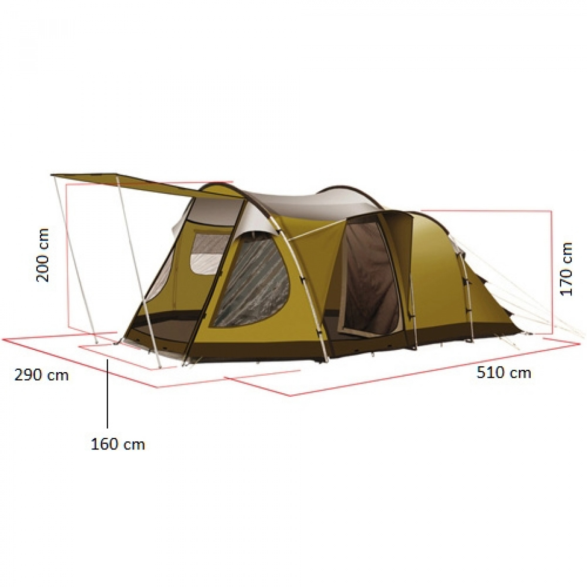 ReimoTent Campingtelt Dakota Z5 Deluxe i gruppen Fortelt & Markiser / Øvrige Telt & Campingtelt hos Campmarket (71392)