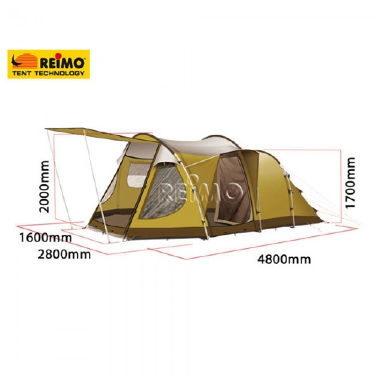ReimoTent Campingtelt Bergenz 2 Z5 i gruppen Fortelt & Markiser / Øvrige Telt & Campingtelt hos Campmarket (71394)
