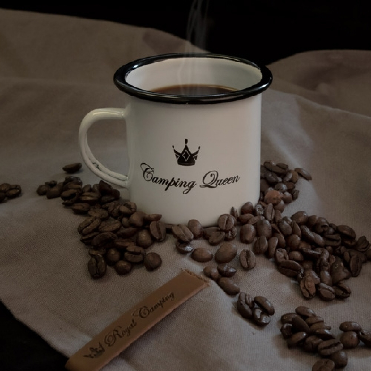 Emaljert Kopp Camping Dronning 230 ml i gruppen Husholdning & Kjøkken / Glass & Krus / Kopper og kaffekopper hos Campmarket (71686)