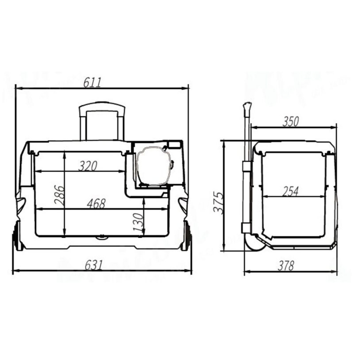 Smart Living Kompressorkjøleskap 30l Kjøl Oppladbar i gruppen Campingvogn & Bobilt / Varme, Kulde & Ventilasjon / Kjøleskap & Kjølebokser / Kjølebokser hos Campmarket (71859)