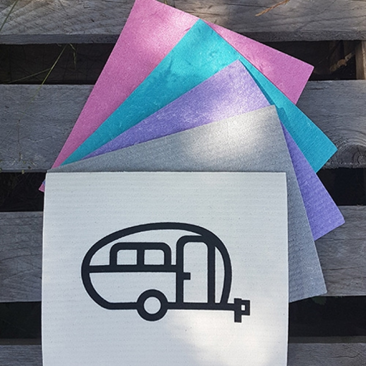 Diskduk Campingvogn Retro i gruppen Husholdning & Kjøkken / Vask, Rengjøring & Oppvask / Rengjøring hos Campmarket (71955)
