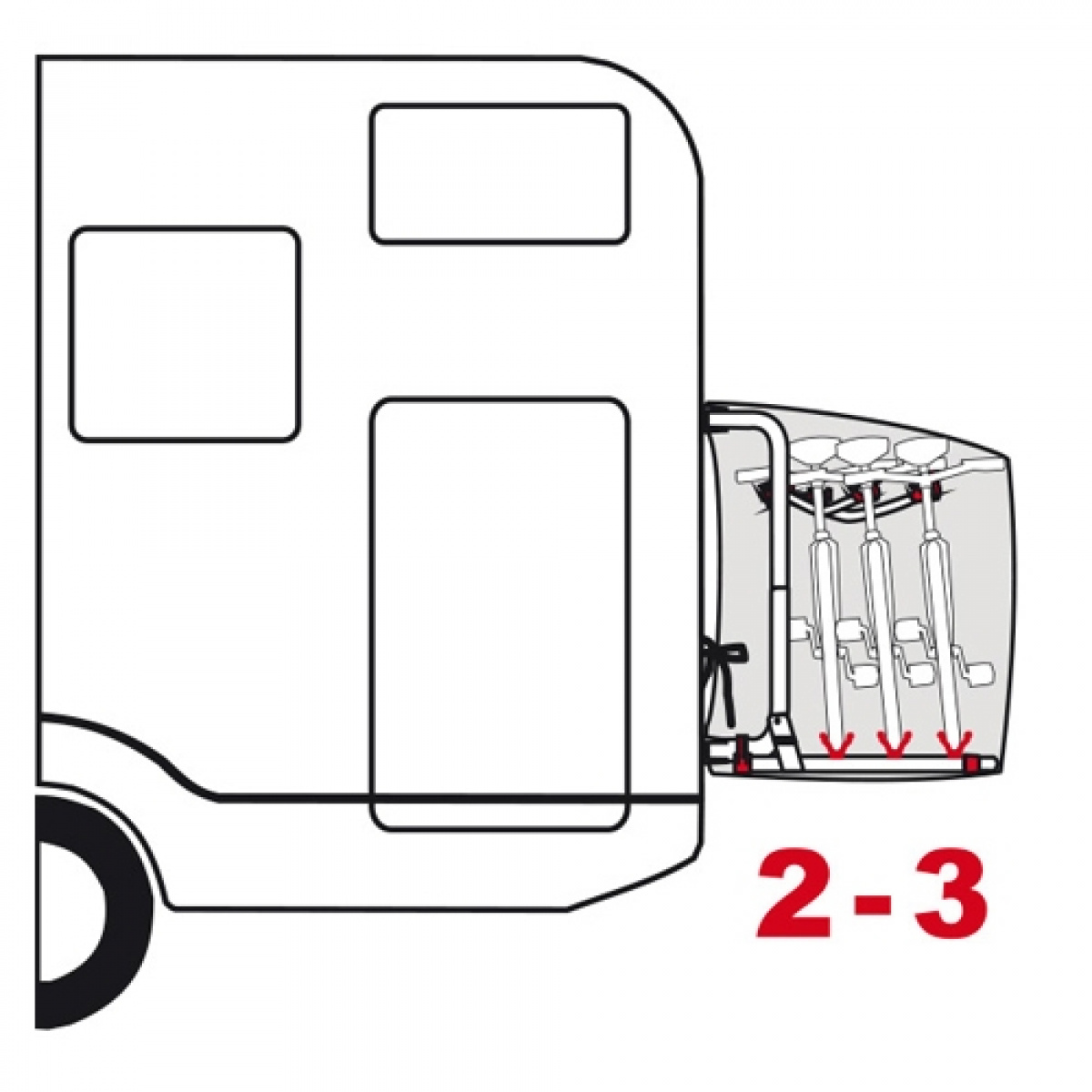 Fiamma Sykkelcover 2-3 sykler i gruppen Campingvogn & Bobilt / Chassis / Sykkelstativ / Tilbehør hos Campmarket (72579)