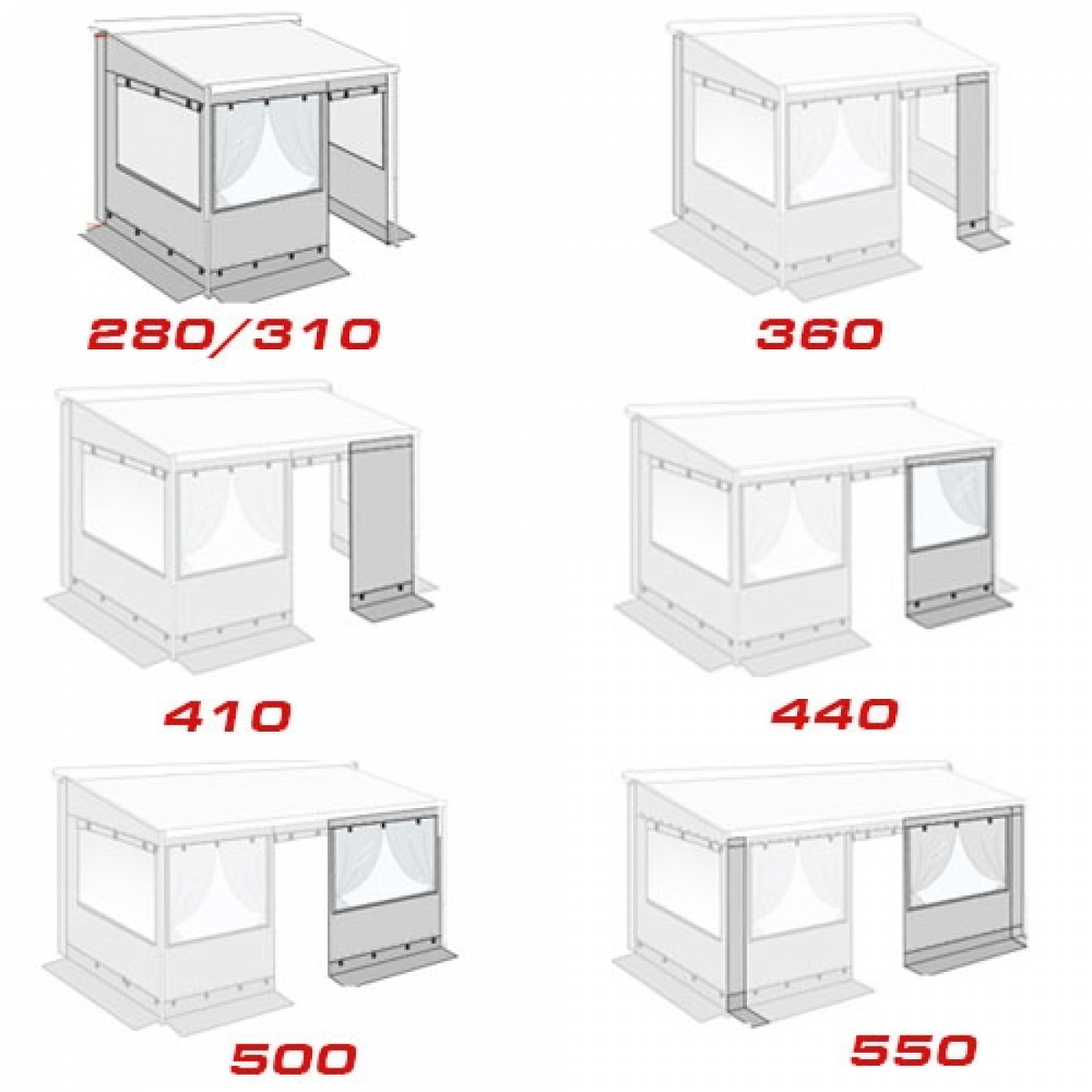 Fiamma Privacy Room Caravanstore Light XL i gruppen Fortelt & Markiser / Markiser / Campingvognmarkiser / Front & Gavler Campingvognmarkiser / Sider & Fronter Caravanstore XL hos Campmarket (72725)