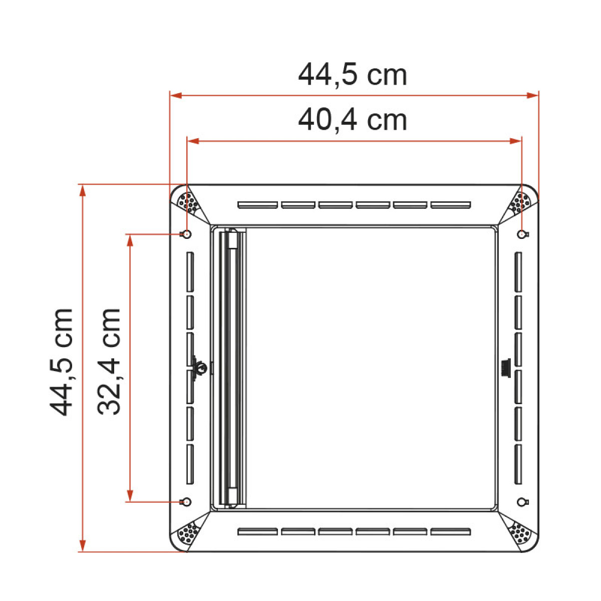 Fiamma Mørkleggingsgardin Rollo 40x40 cm i gruppen Campingvogn & Bobilt / Karosseri / Takluker / Tilbehør til takluker hos Campmarket (73455)