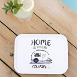 Bricka 27x20 Hjem er Husvagn