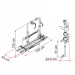 Fiamma Carry-Bike 200 DJ Van. Dyp svart