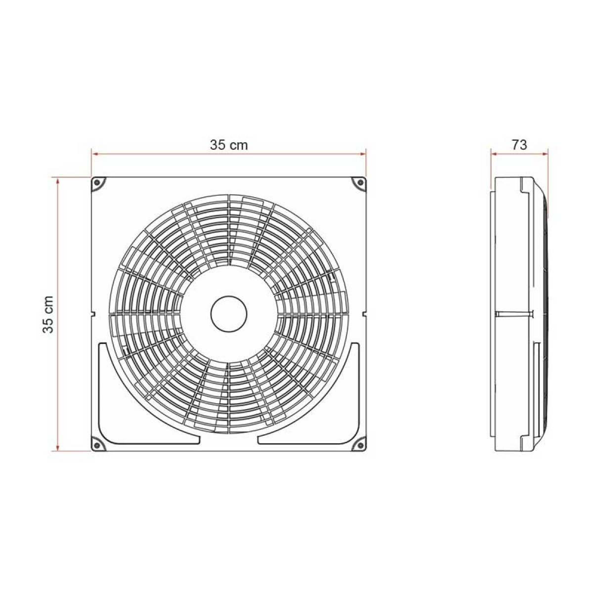 12V vifte med termostat Polar Control. Passer takluke Vent F Pro (K02-101A, K02-101B) i gruppen Campingvogn & Bobilt / Karosseri / Takluker / Tilbehør til takluker hos Campmarket (73779)