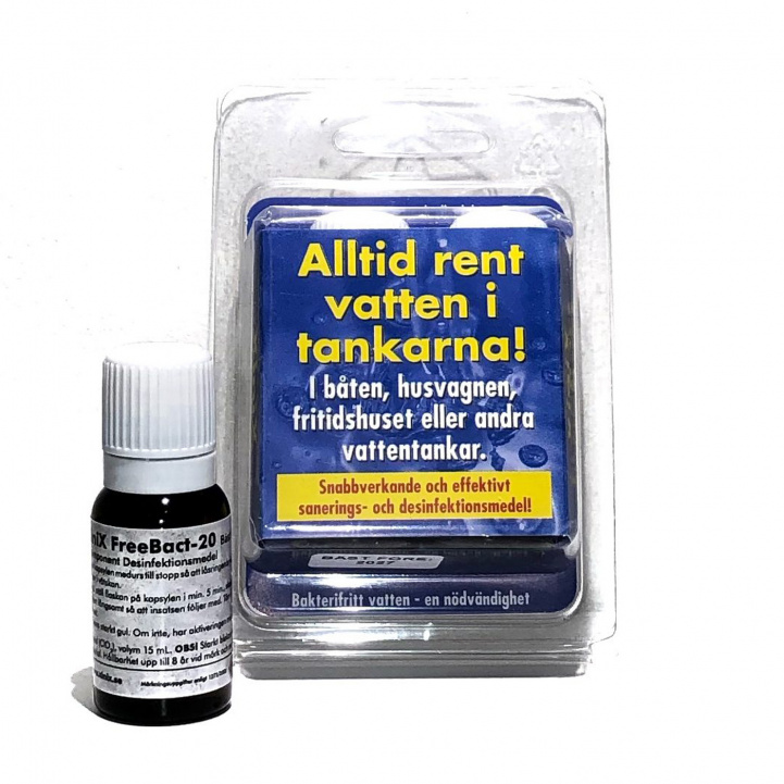 Freebact Vannrensing 2-pakning i gruppen Vann & Sanitær / Kjemi & Tilbehør / Desinfeksjon Drikkevannstank hos Campmarket (74090)