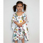 Camping Kidz Hånddukponcho Sommer 6-8 år