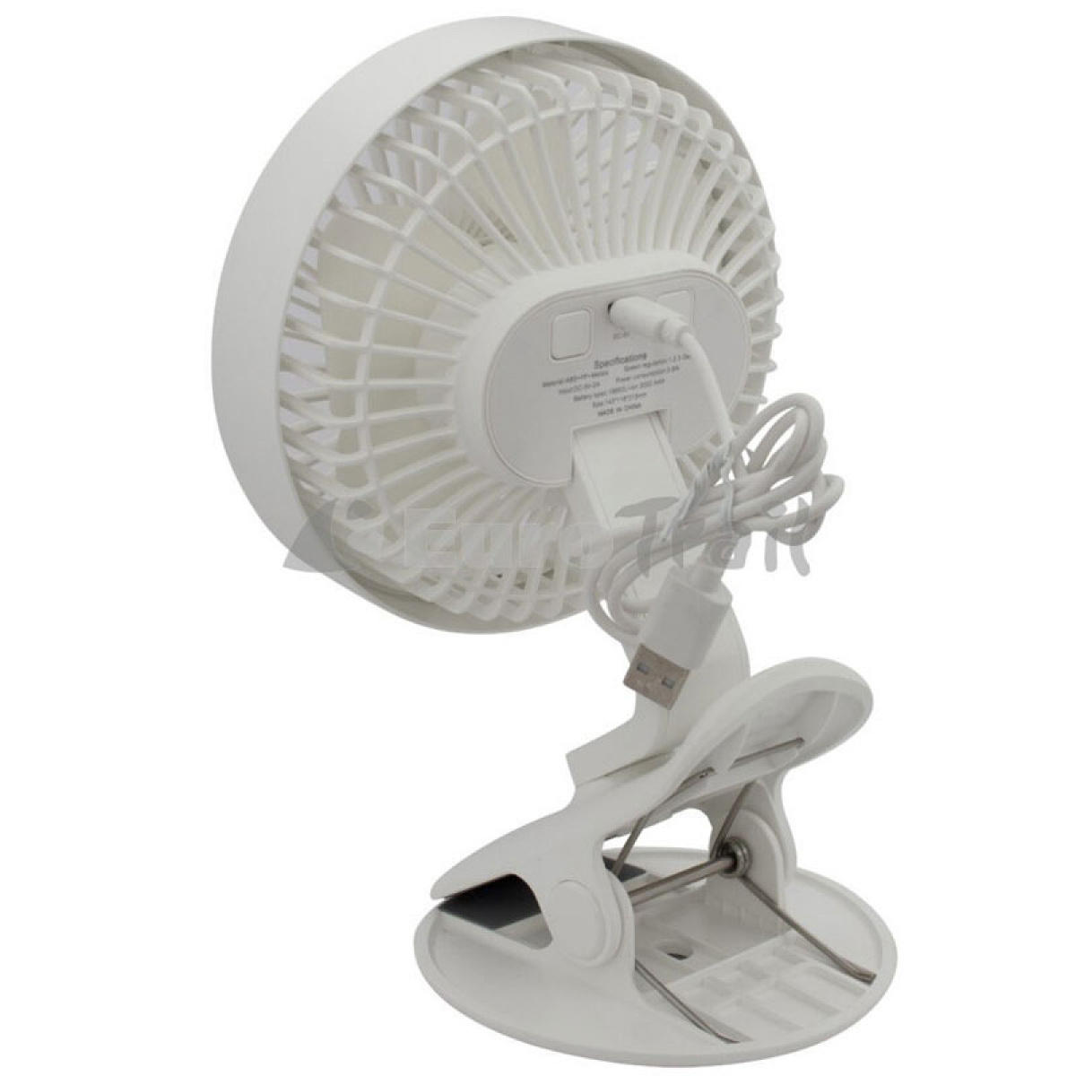 Oppladbar Vifte Med Klemme & LED i gruppen Campingvogn & Bobilt / Varme, Kulde & Ventilasjon / Vifter & Peiser hos Campmarket (74272)