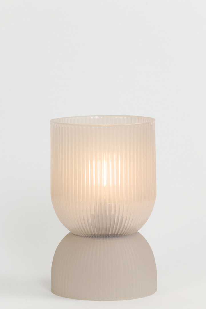 Lampe Phoebe Glass Lysgrå 12x19,5cm i gruppen Hjem & Innredning / Belysning & Lykter hos Campmarket (75080)