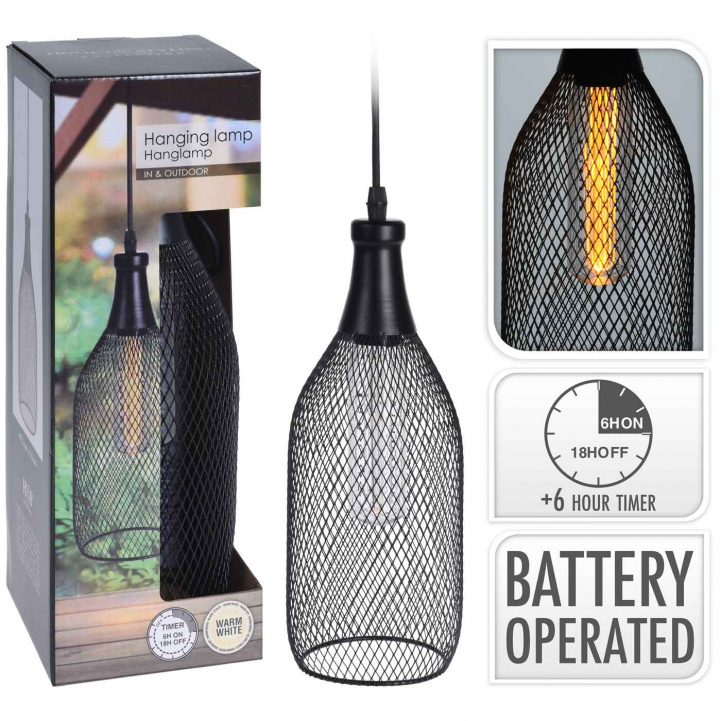 Batteridrevet Lampe Svart i gruppen Hjem & Innredning / Belysning & Lykter hos Campmarket (75100)
